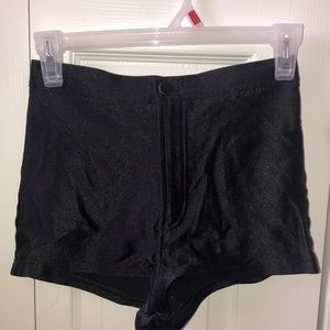 American Apparel Black Disco Shorts